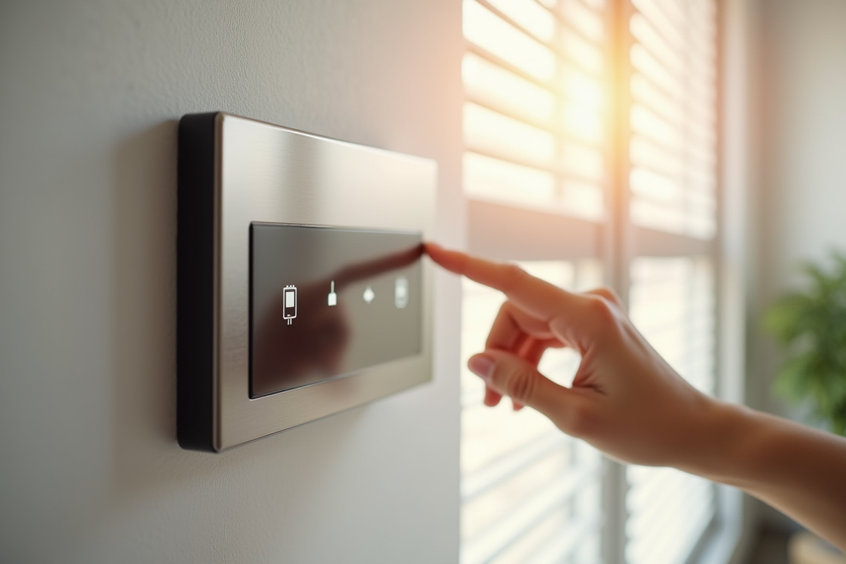 Panneau de contrôle mural pour volets roulants automatisés